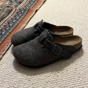 Birkenstock Boston Wool Felt Light Grey